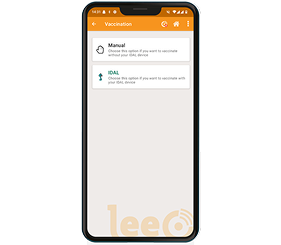 Smartphone toont vaccinatie registratie in de app